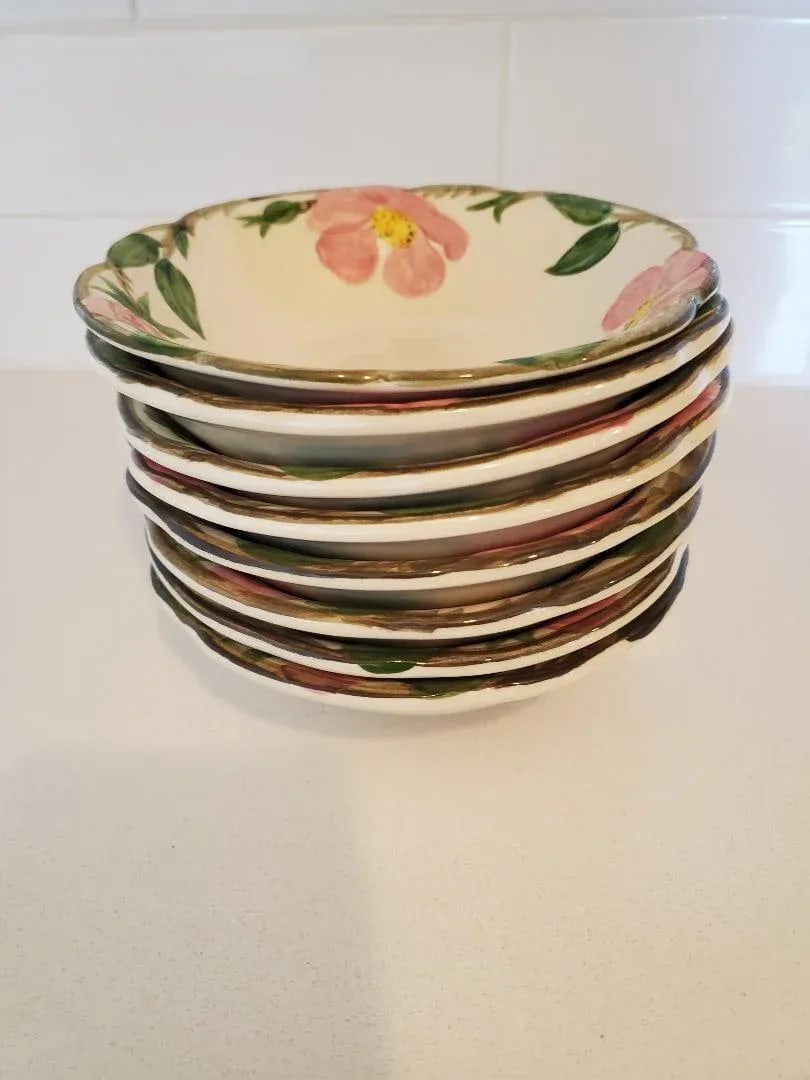 Franciscan Desert Rose Bowls- Set of 8,Vintage - 6