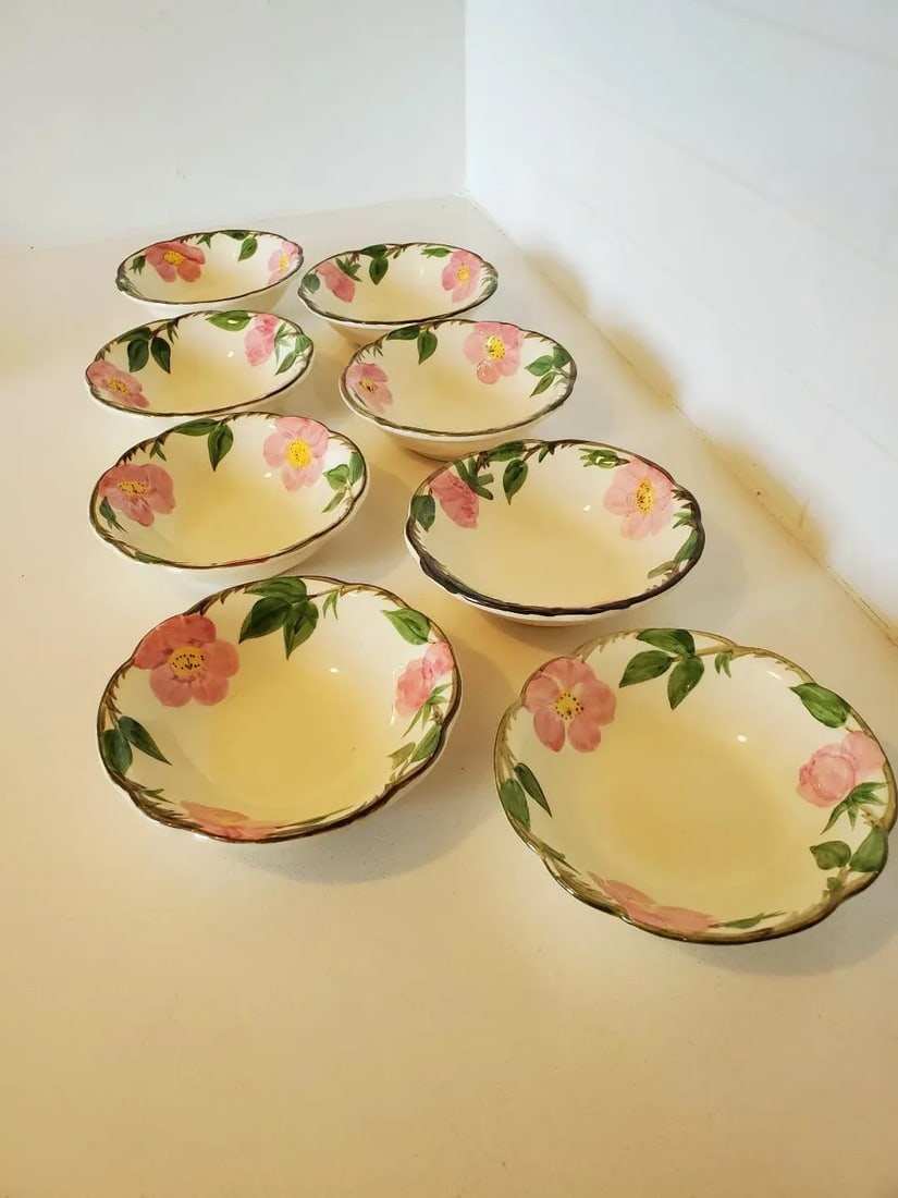 Franciscan Desert Rose Bowls- Set of 8,Vintage - 7