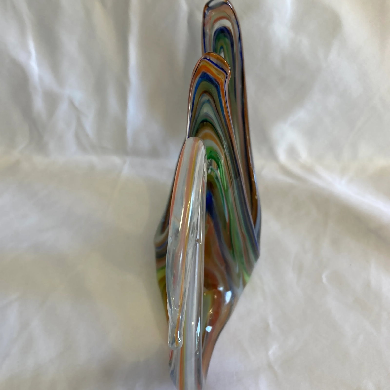 Vintage Murano Style Multicolor Art Glass Swan Sculpture - 5