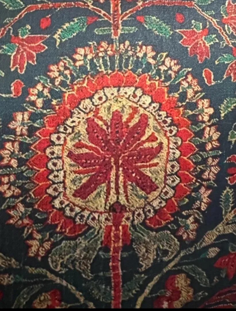Silk Kashmir Floral Textile Pillows by the Met Museum- a Pair - 2