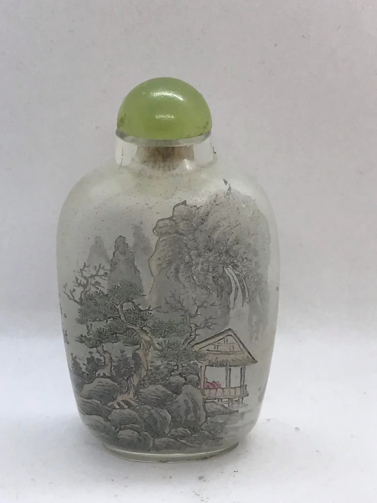 Vintage Inside Painted Snuff Bottle in Landscape Design - 2
