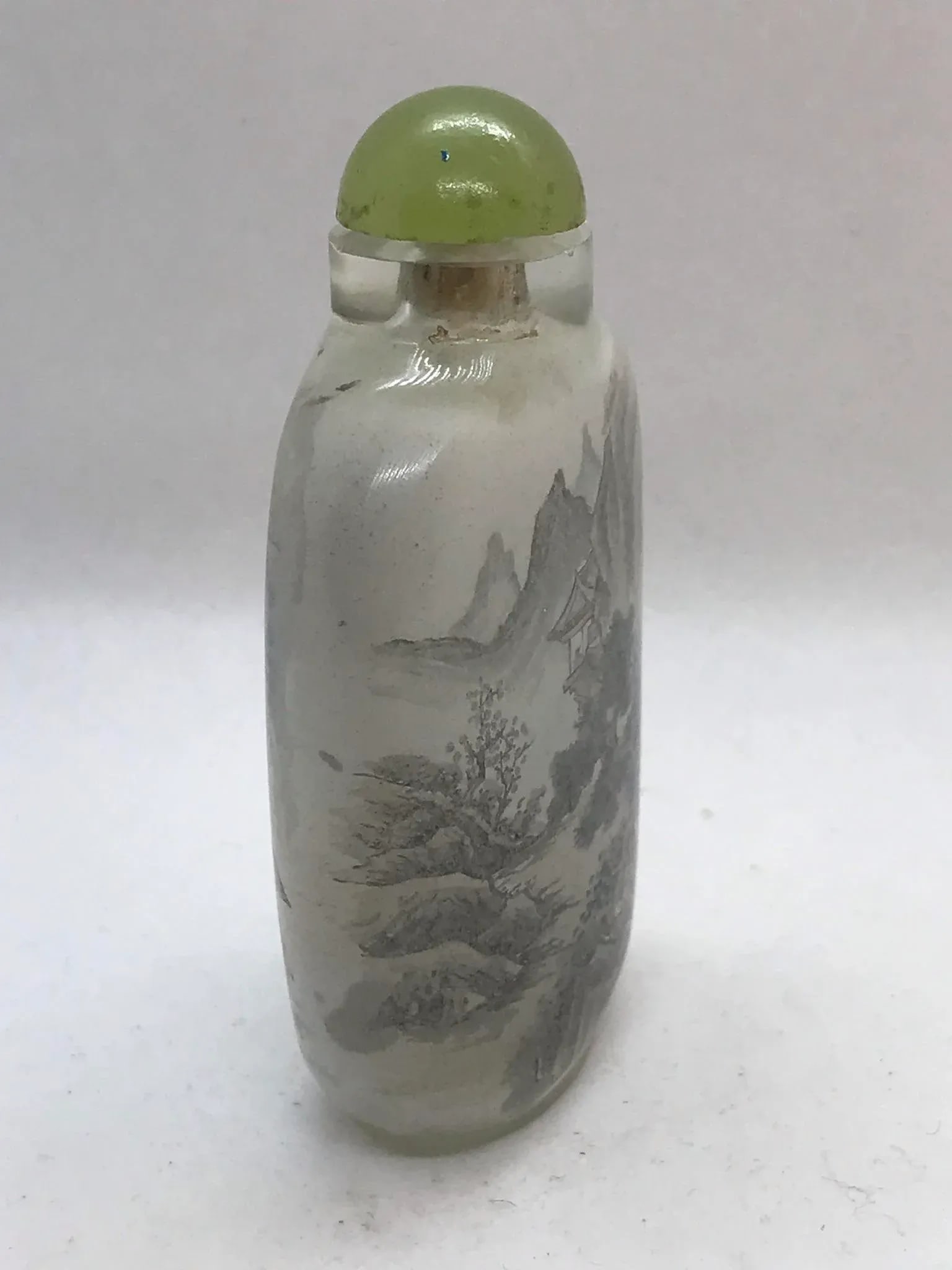 Vintage Inside Painted Snuff Bottle in Landscape Design - 3