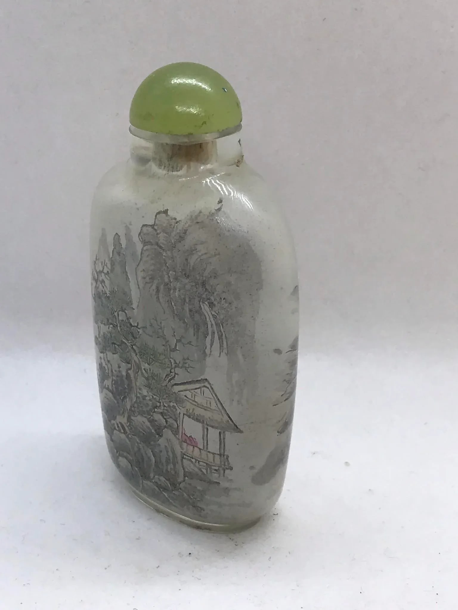 Vintage Inside Painted Snuff Bottle in Landscape Design - 4