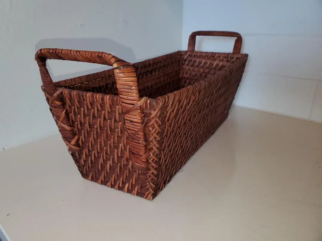 1990s Vintage Woven Basket, Made in Vietnam - 3