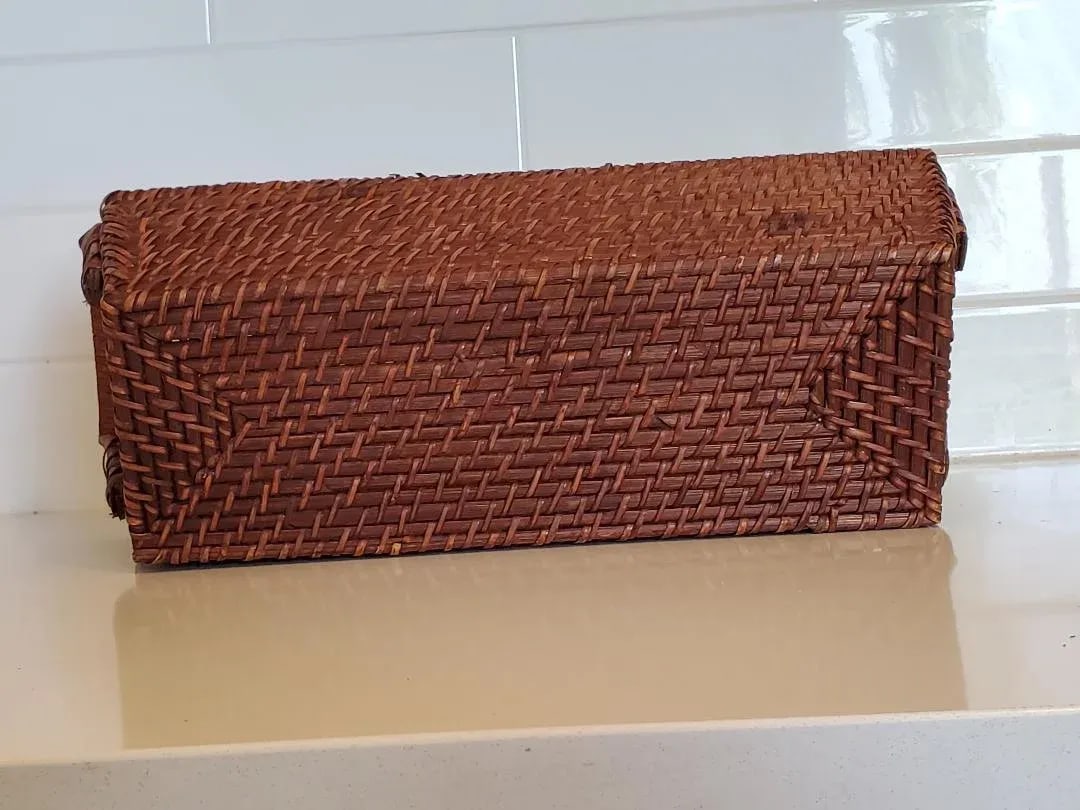 1990s Vintage Woven Basket, Made in Vietnam - 7