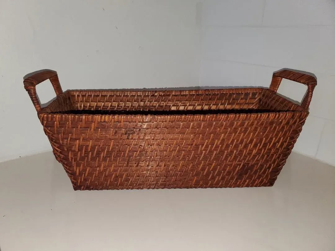 1990s Vintage Woven Basket, Made in Vietnam - 8