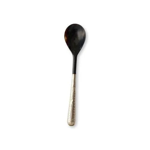 Mid 20th Century Silver and Faux Tortoise Salad Servers- a Pair - 4