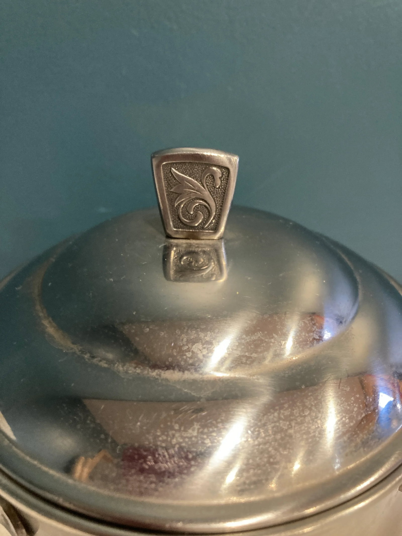 Vintage Steel Holloware Pot With Lid - 3