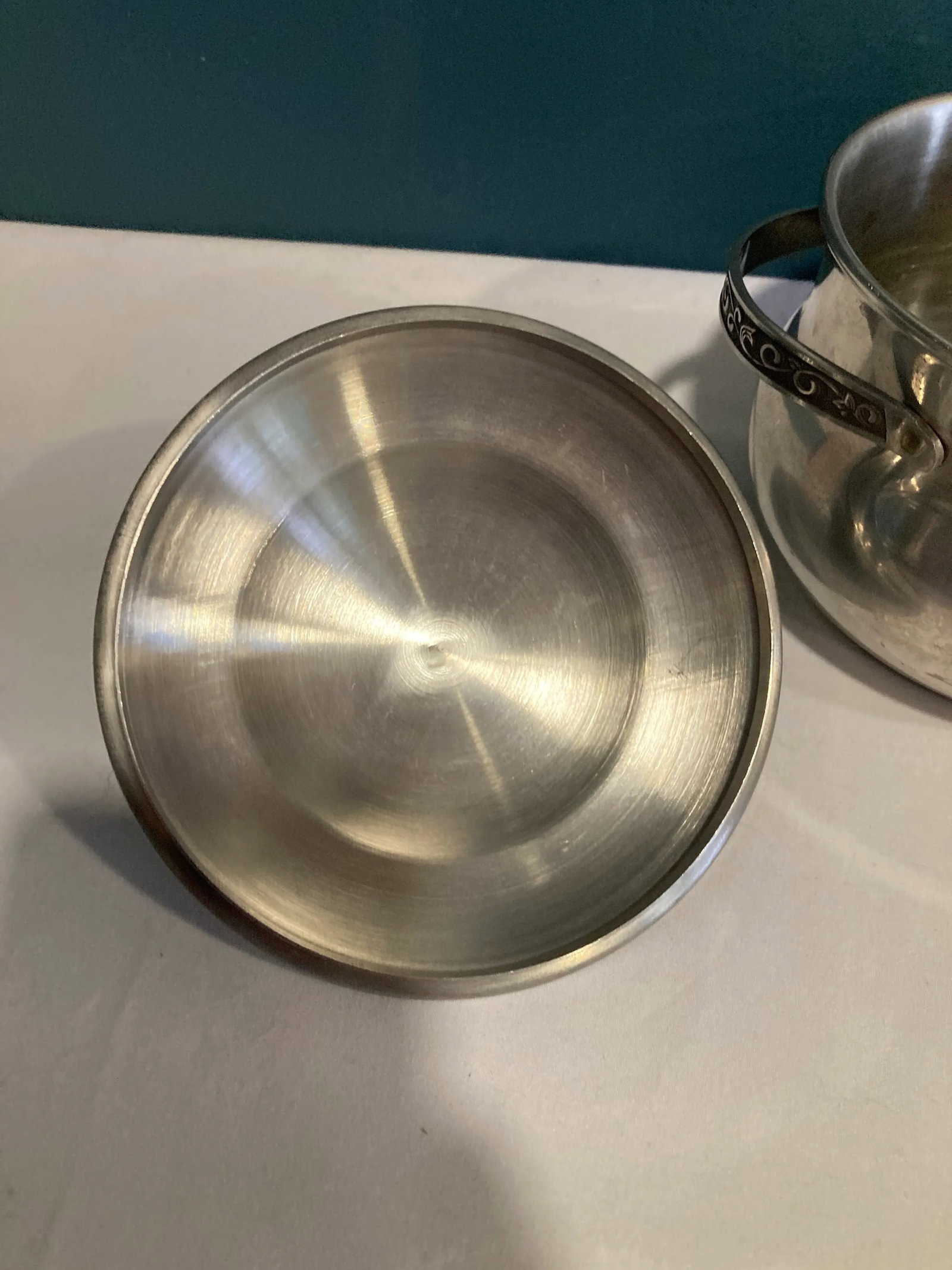 Vintage Steel Holloware Pot With Lid - 7