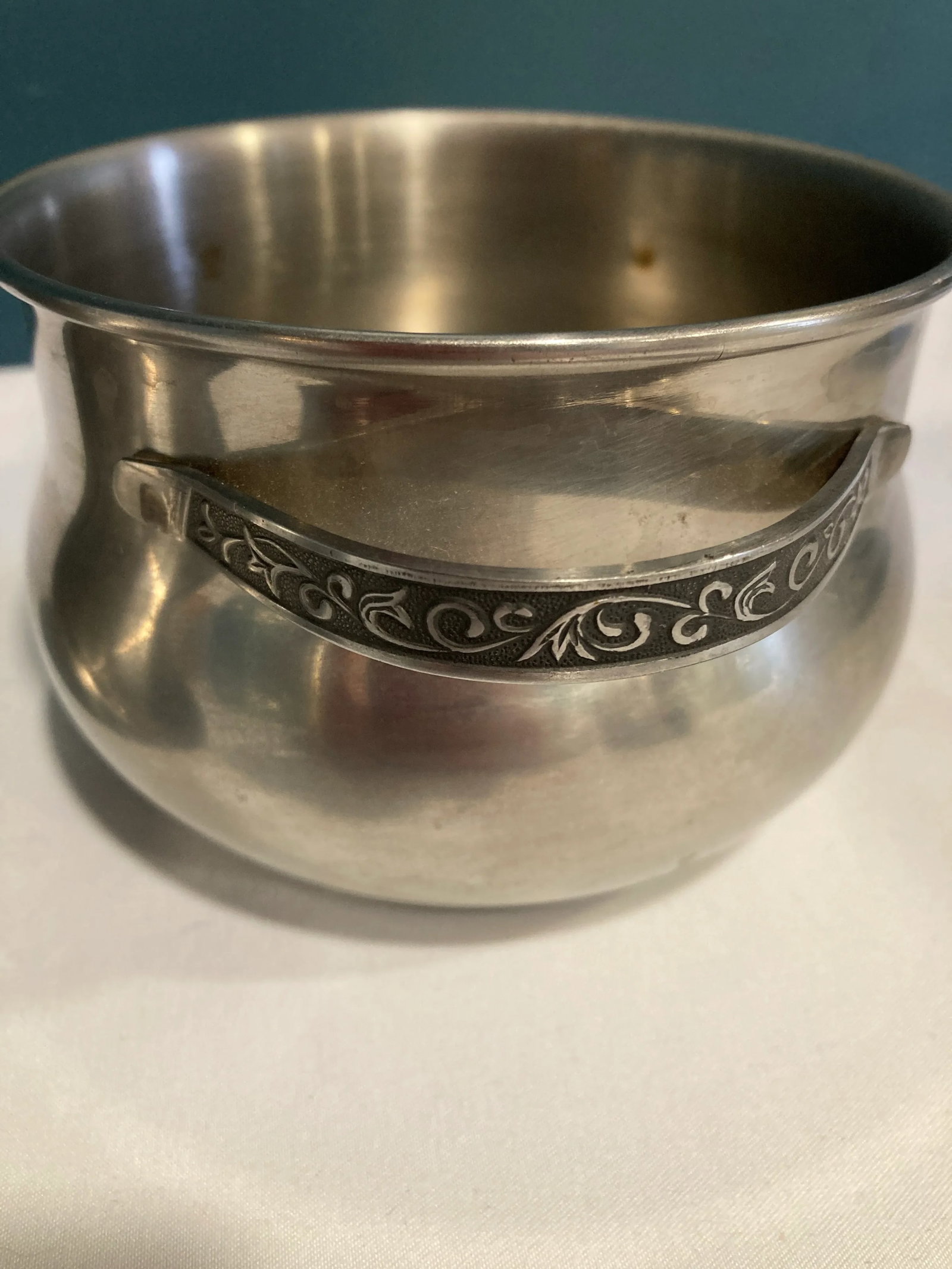 Vintage Steel Holloware Pot With Lid - 9