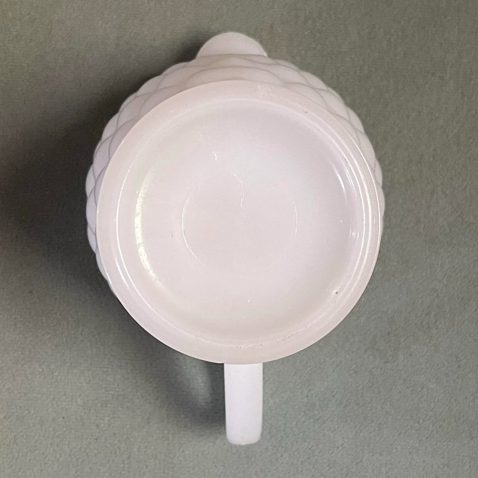 Mid 20th Century Anchor Hocking Bubble Milk Glass Creamer - 6