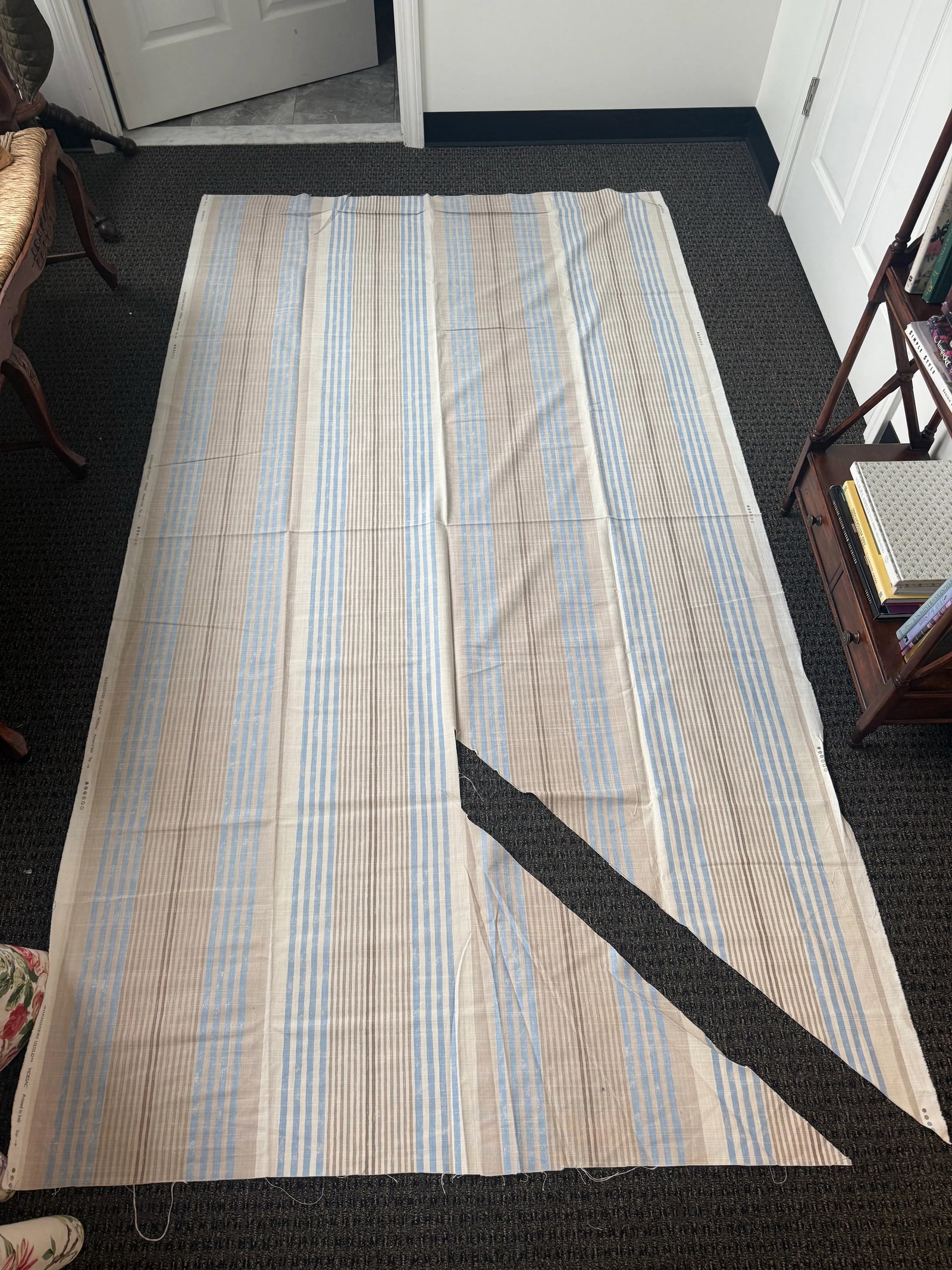 Designer Guild Stripe Cotton Fabric- 2.75 Yards - 7