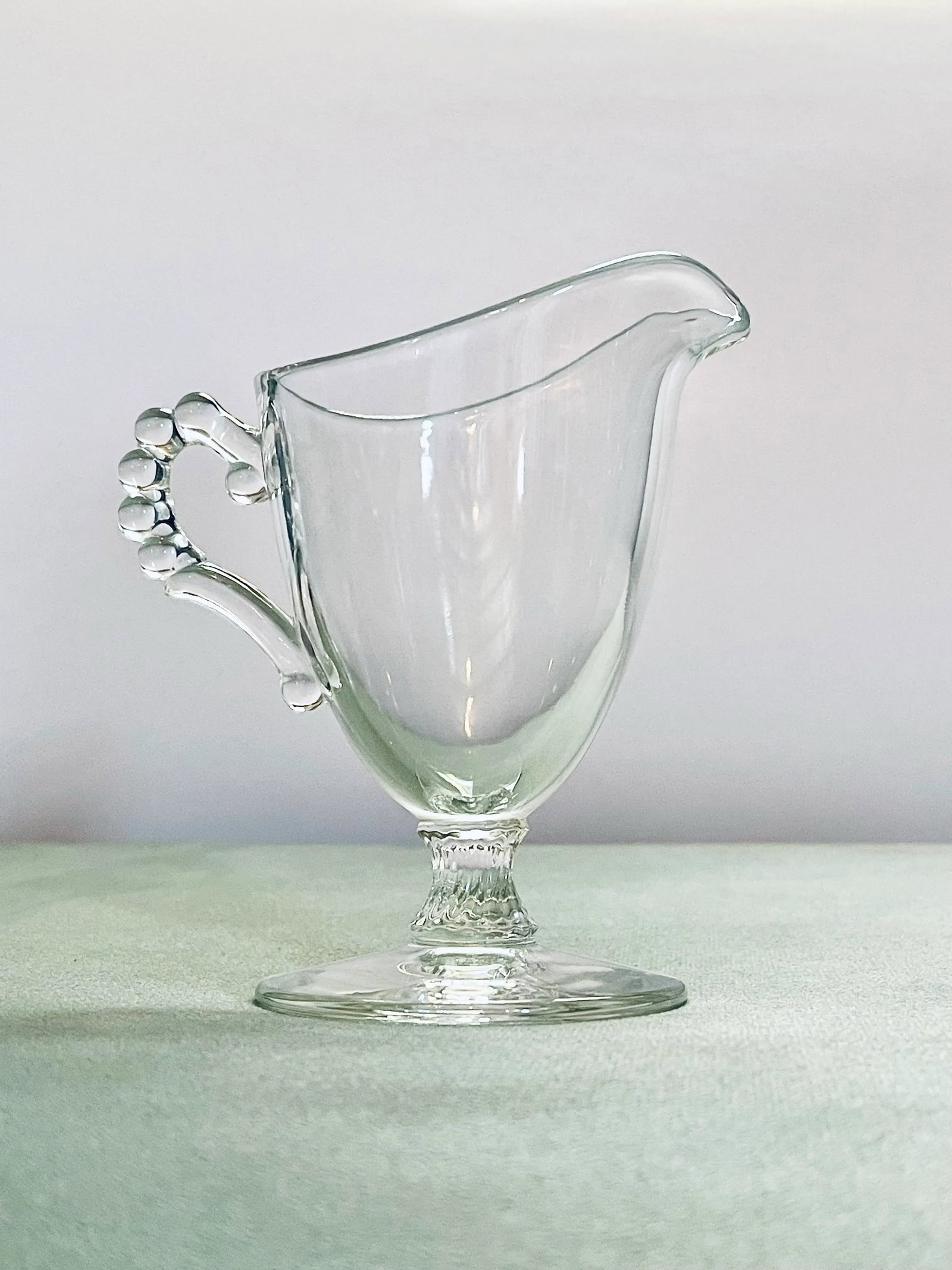 1930's Candlewick Footed Creamer & Sugar Bowl - 4