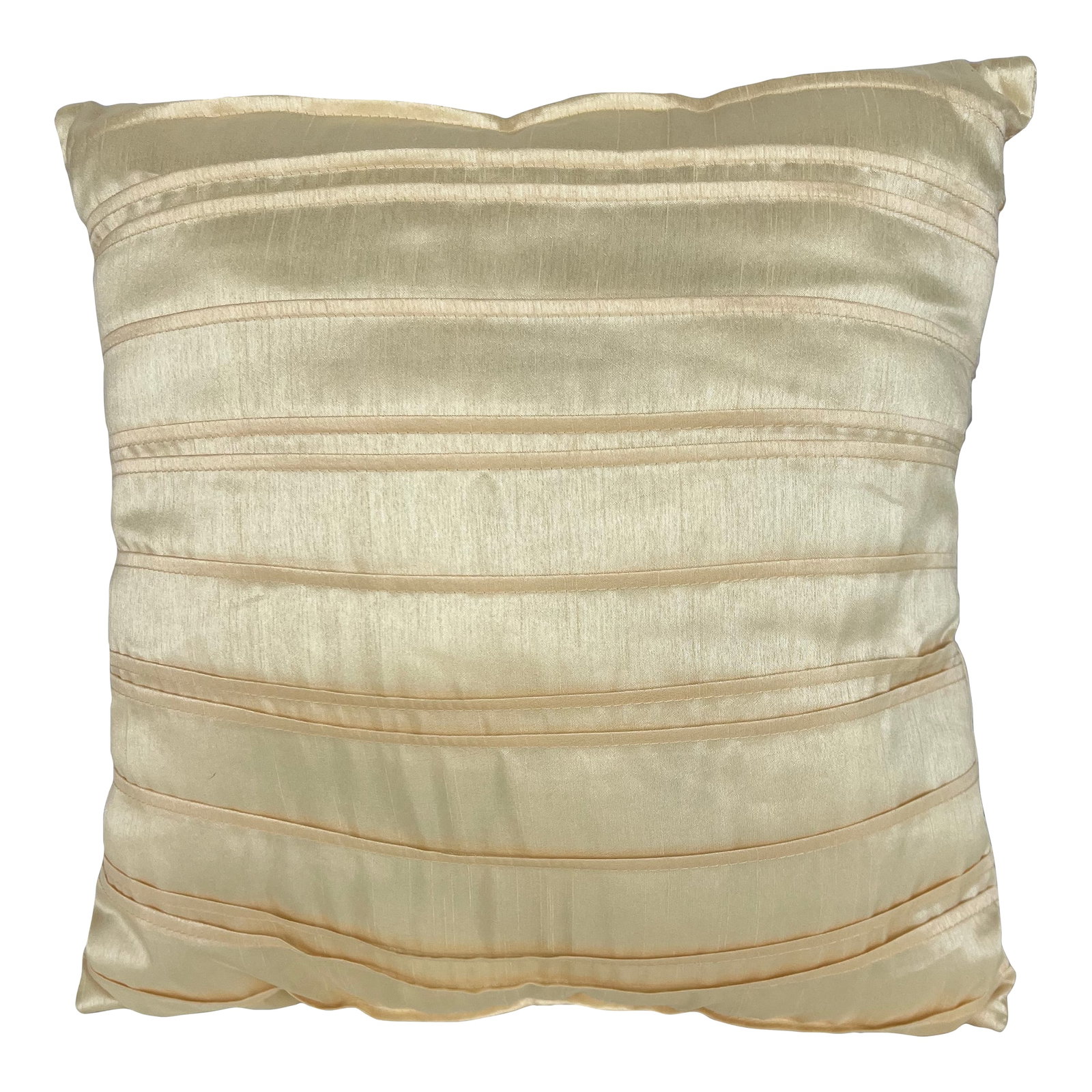 Vintage Yellow Satin Pillow: Vintage pillow in shinny yellow. Bring bright color to a room with this pillow. Condition: Alterations: Original Condition Unaltered Imperfections: Some Imperfections Condition Notes: Great