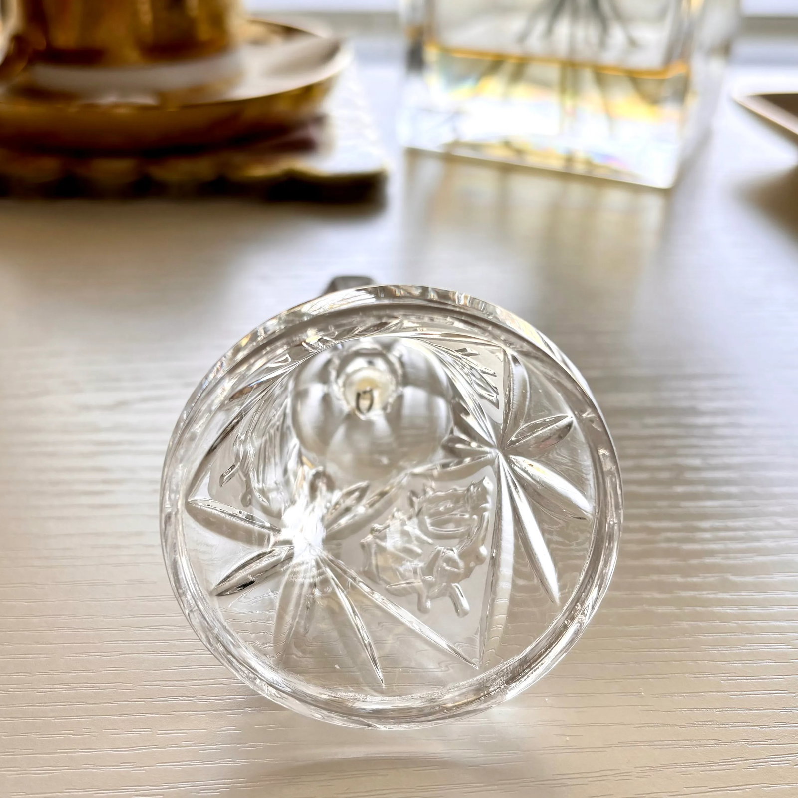 Mid 20th Century Crystal Dinner Hand Bell With Equestrian Horses and Star Design - 9
