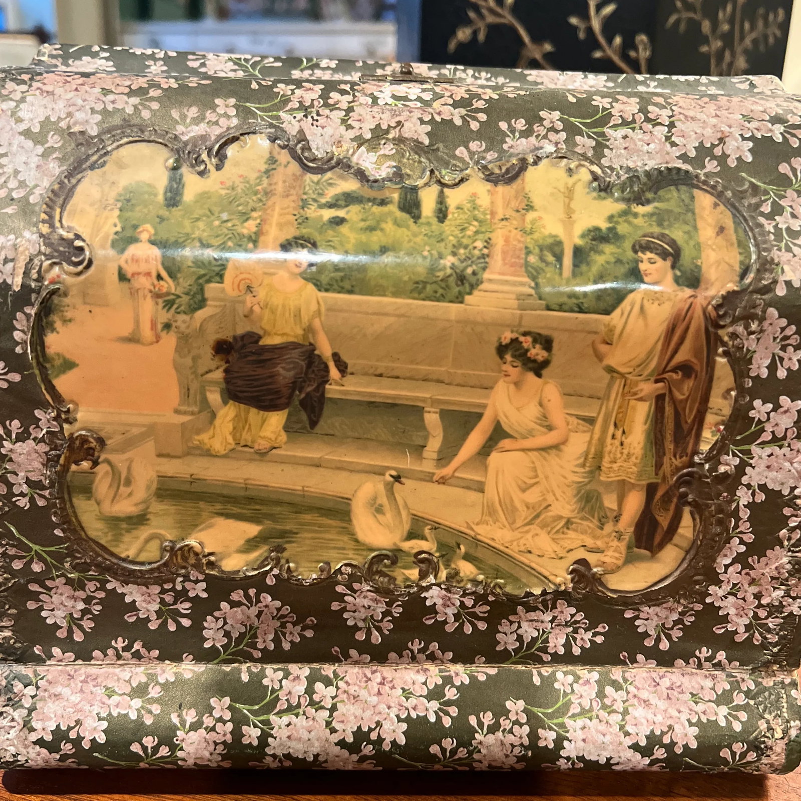 Antique Victorian Celluloid Dressing Table Box - 7