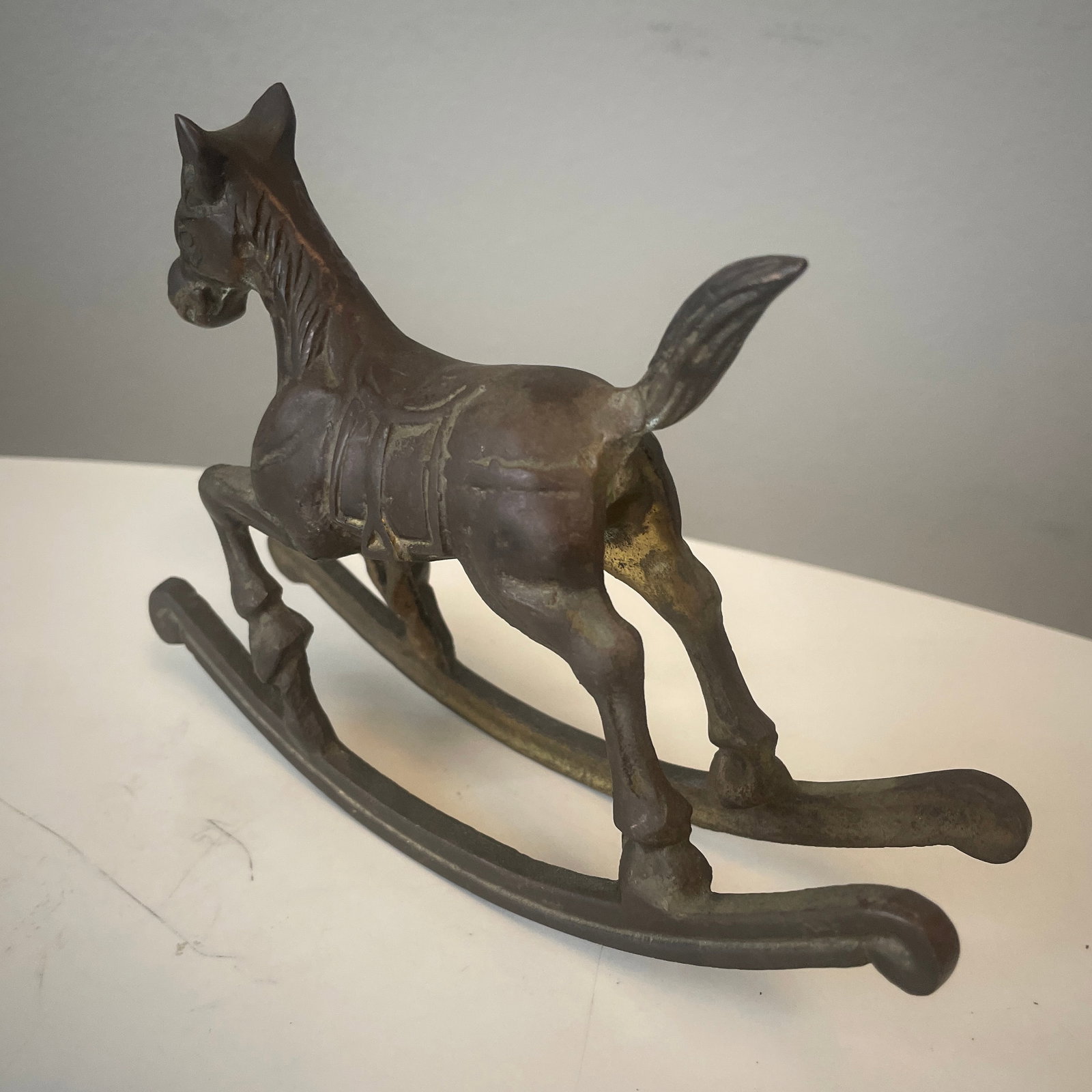 1980s Brass Rocking Horse - 4