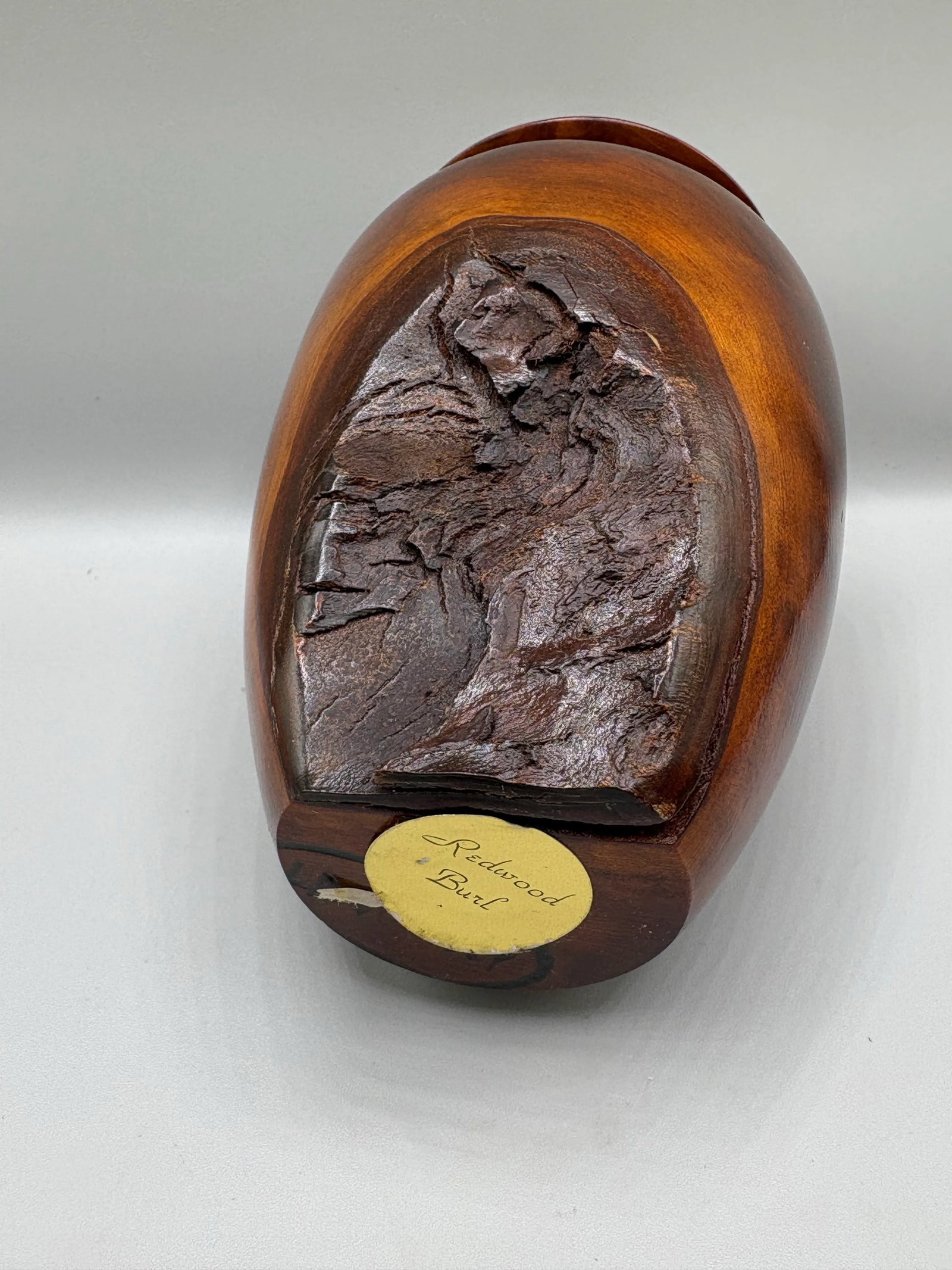 Vintage Redwood Burl Weed Stem Vase by Lr Vansley - 2