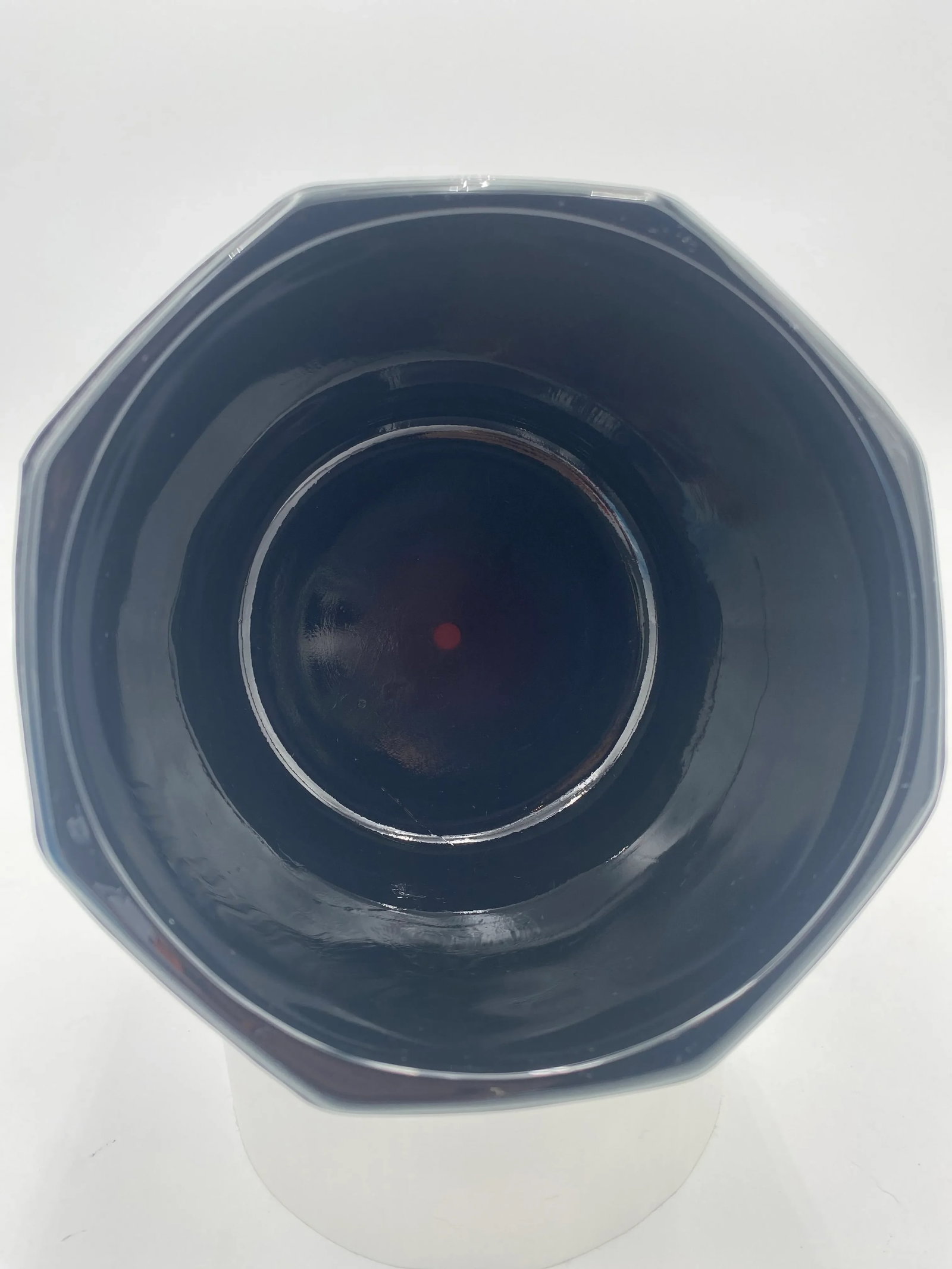 Vintage Asian Black Amethyst Glass Vessel - 4