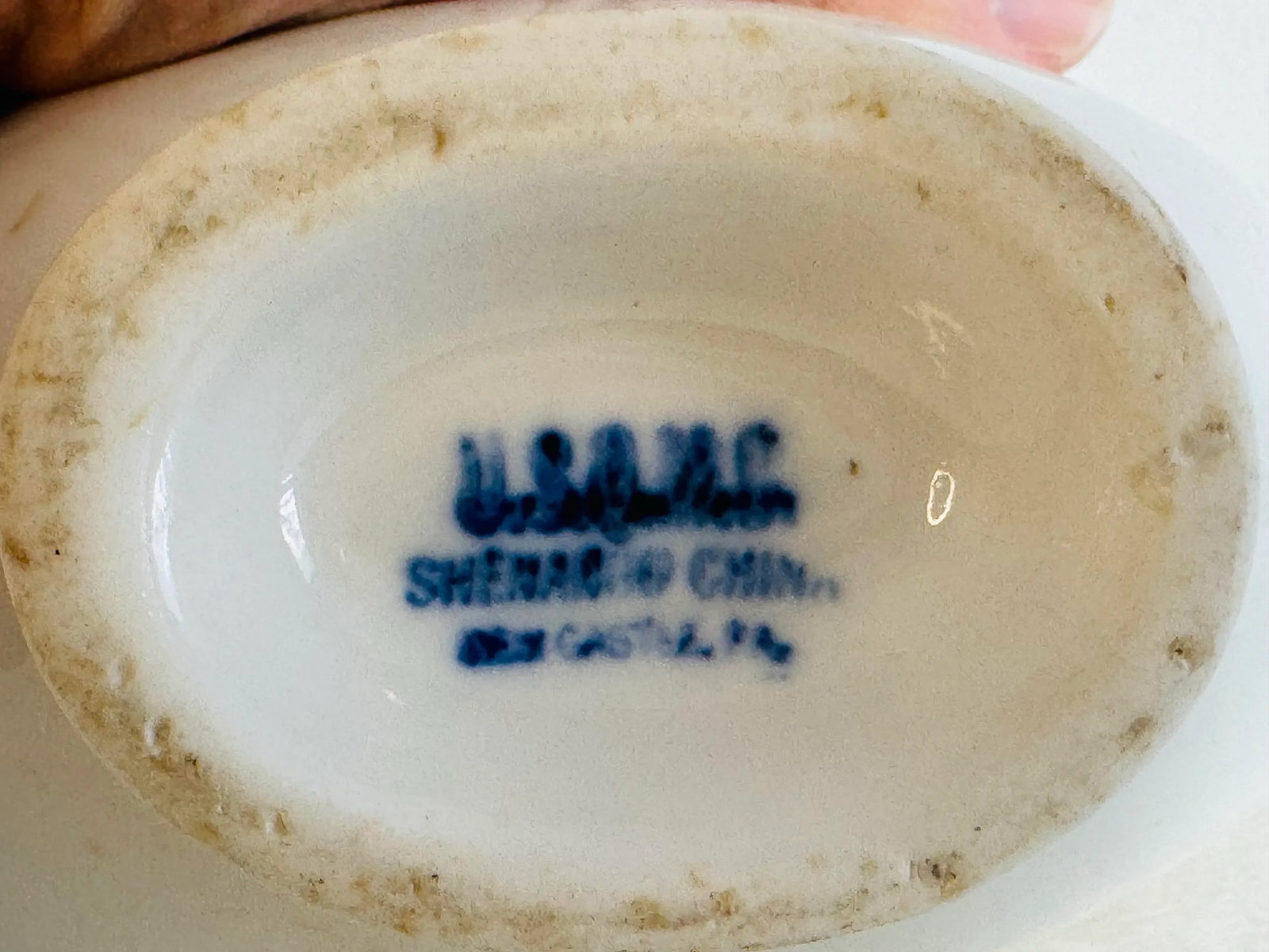 Vintage 1940s Restaurant Ware Shenango White Sauce Boat - 4