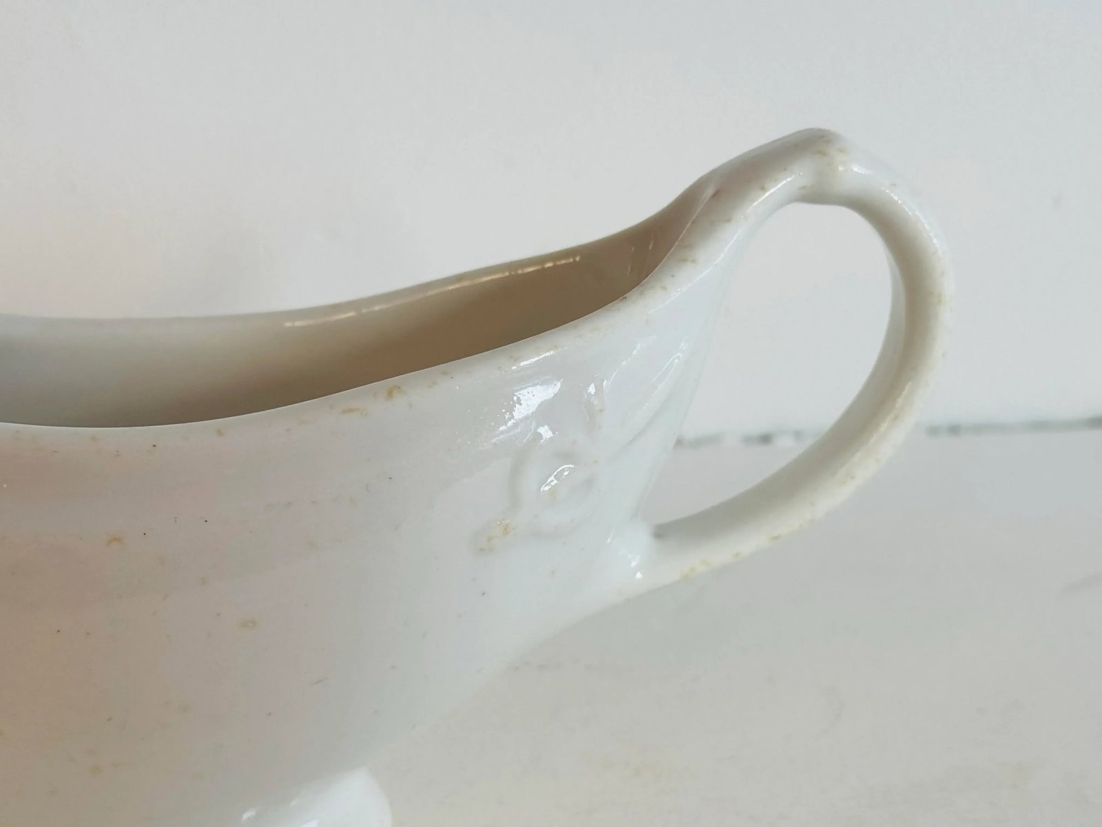 Vintage 1940s Restaurant Ware Shenango White Sauce Boat - 5