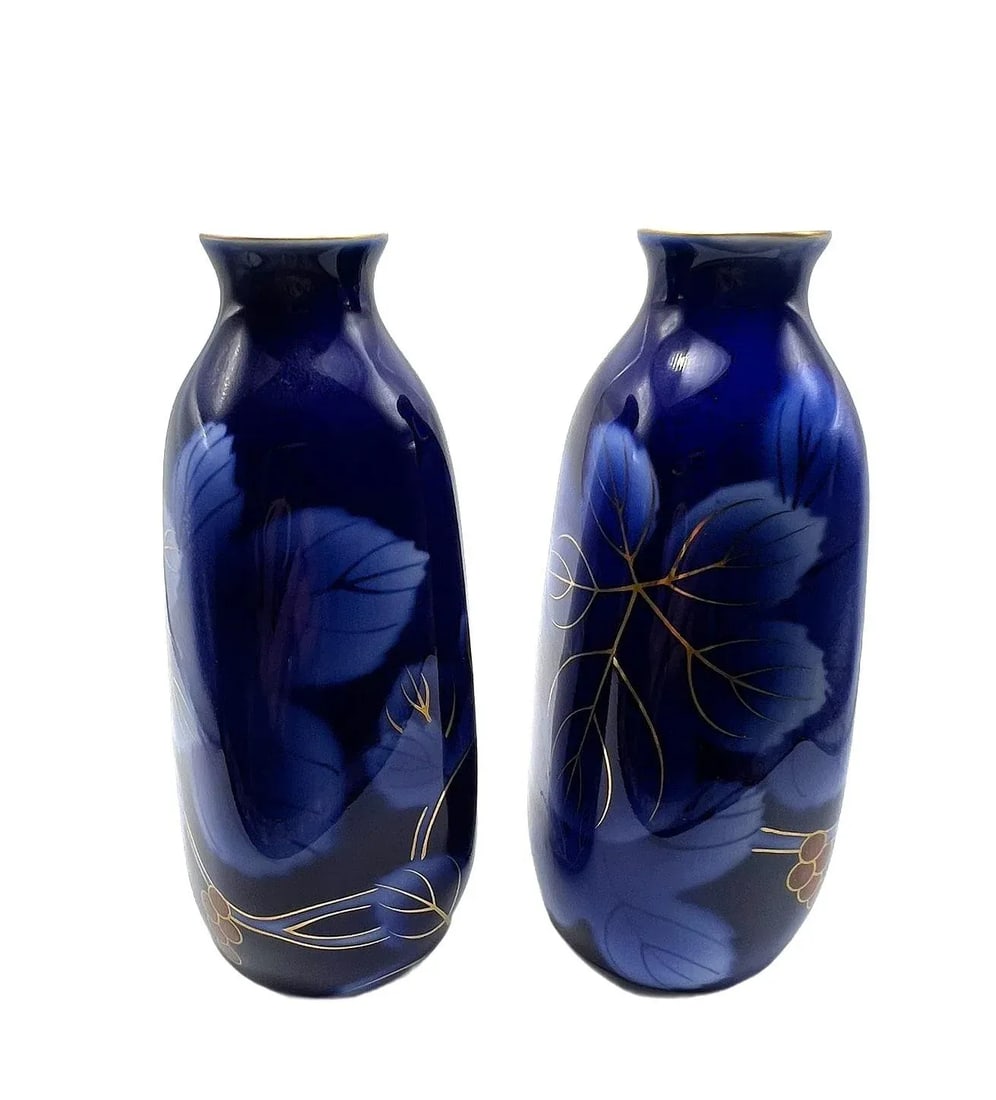 Fukagawa Seijji Cobalt Blue Sake Bottles - 3