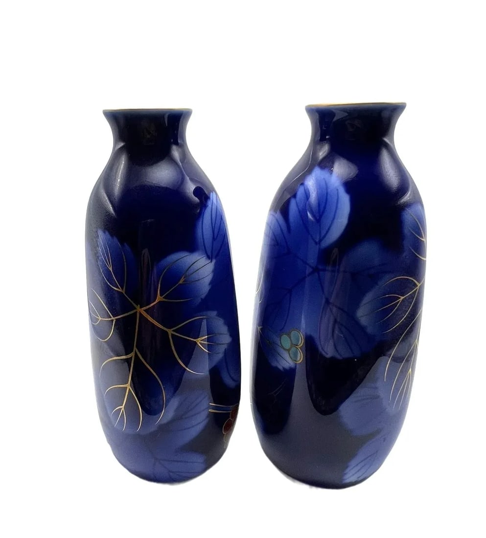 Fukagawa Seijji Cobalt Blue Sake Bottles - 5