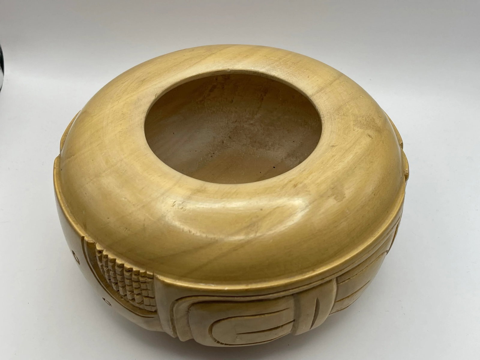 Mid 20th Century Carved Wooden Decorative Bowl - 5