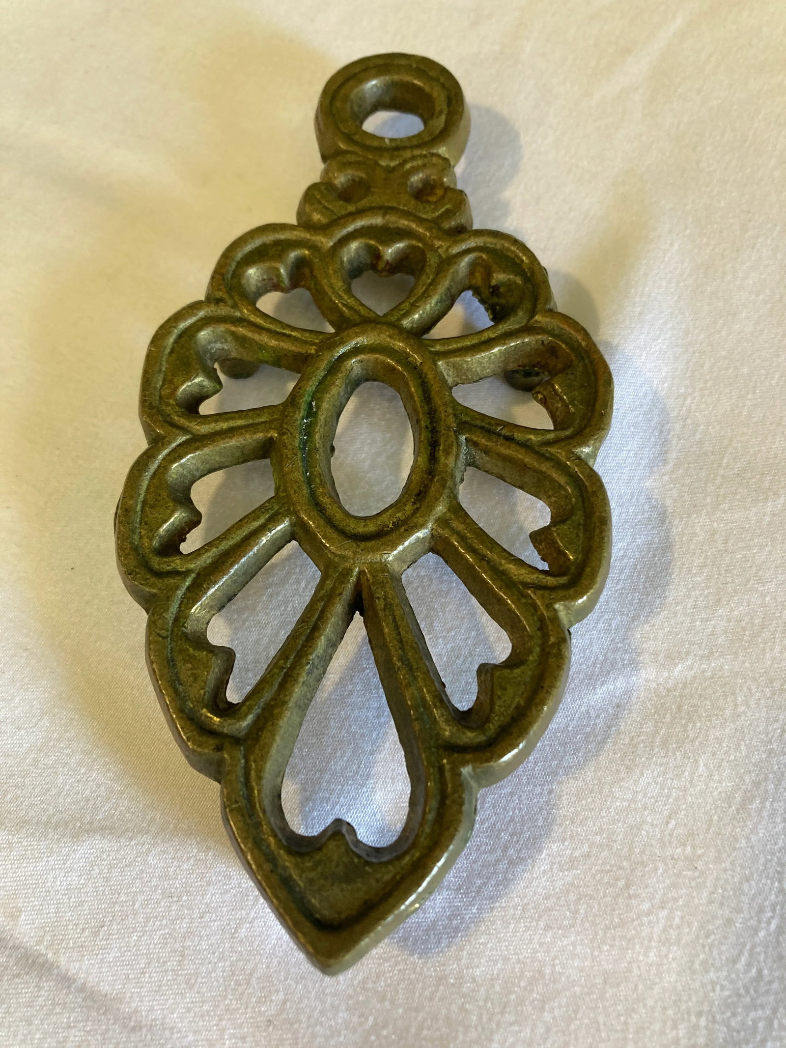 Midcentury Solid Brass Trivet - 6