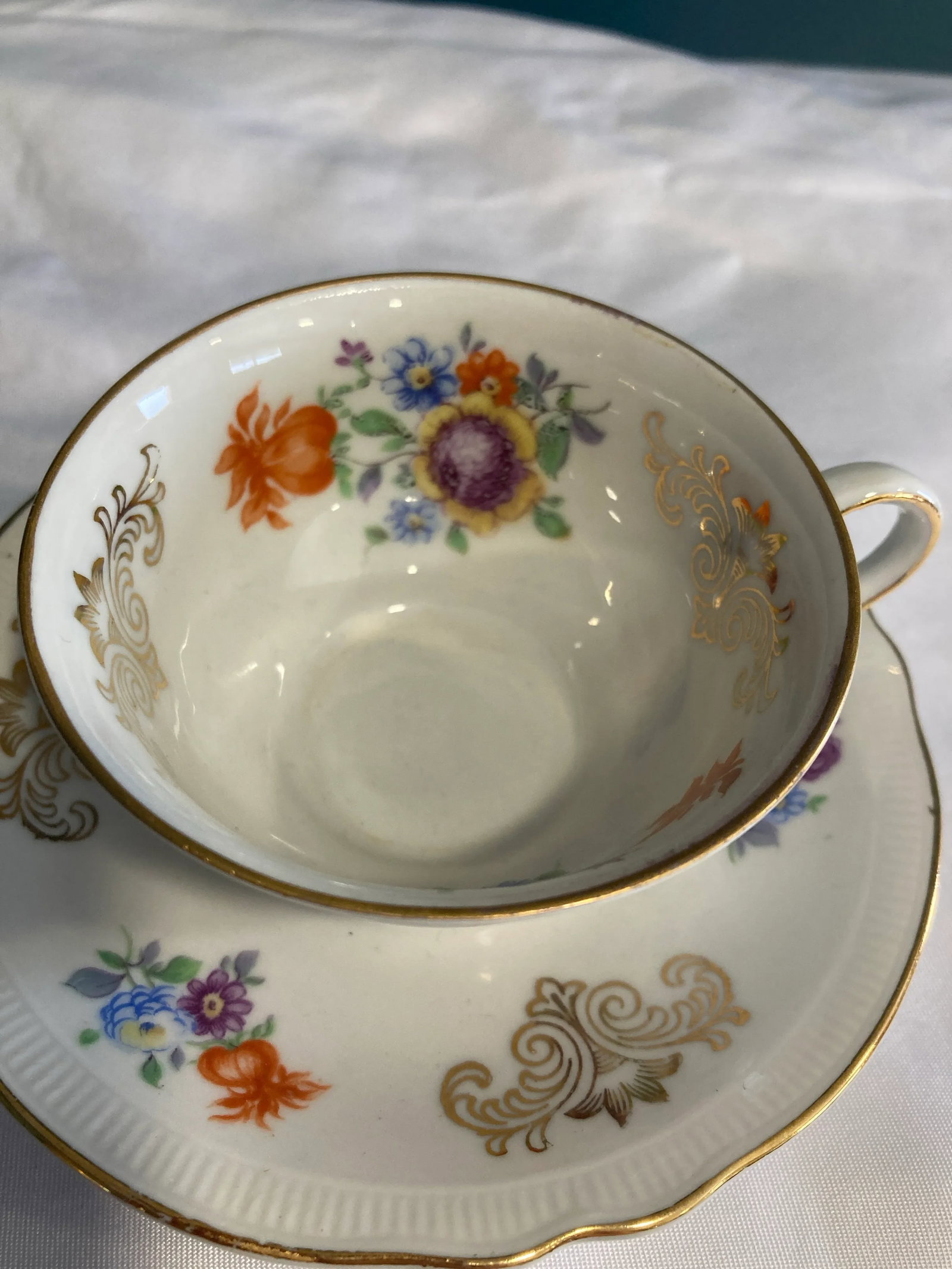 Vintage Schumann Bavaria Floral Demitasse Cup and Saucer - 10
