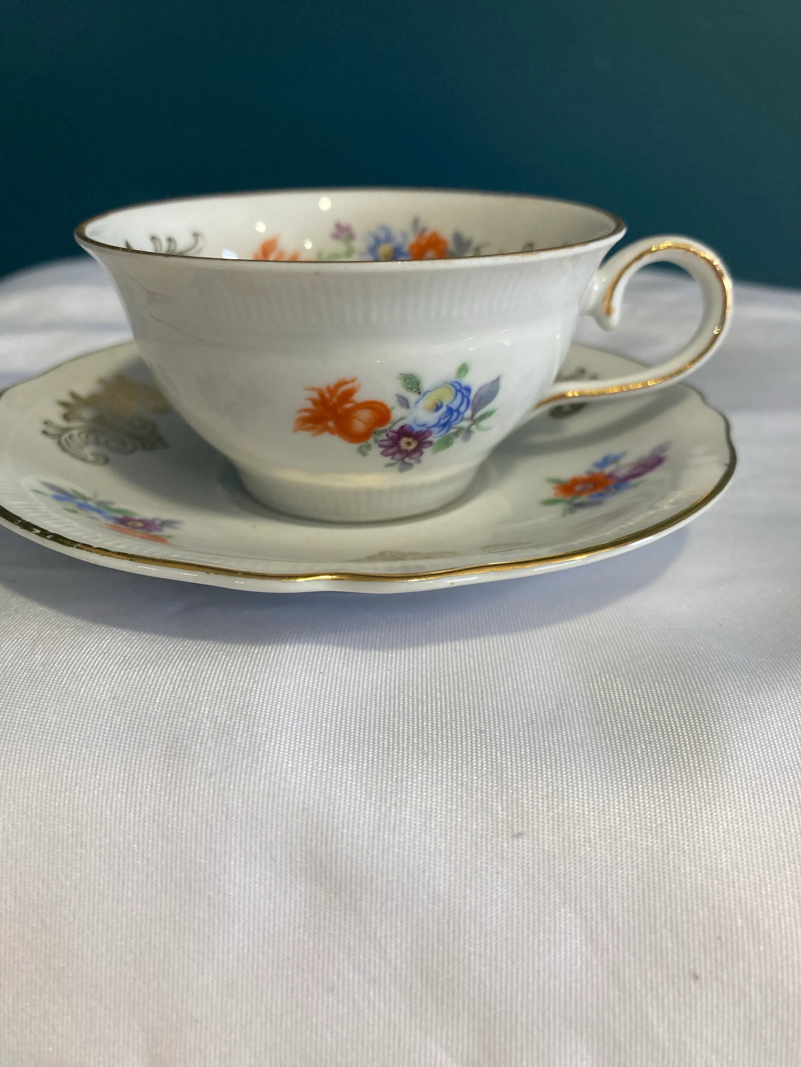 Vintage Schumann Bavaria Floral Demitasse Cup and Saucer - 2
