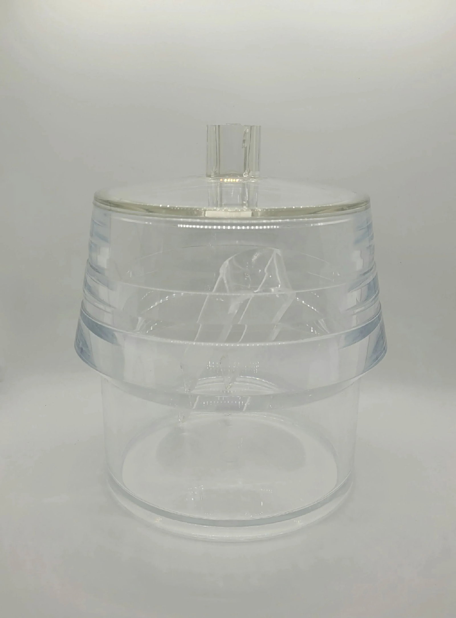 Vintage Mid Century Lucite Ice Bucket, Lid, and Tongs Arch Alfio Di Bella Italy - 7