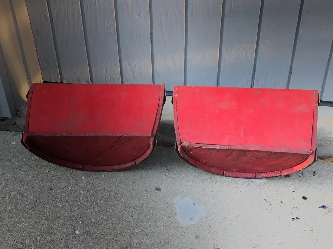 Half Barrel Wood Planters With Copper Lining - a Pair - 10