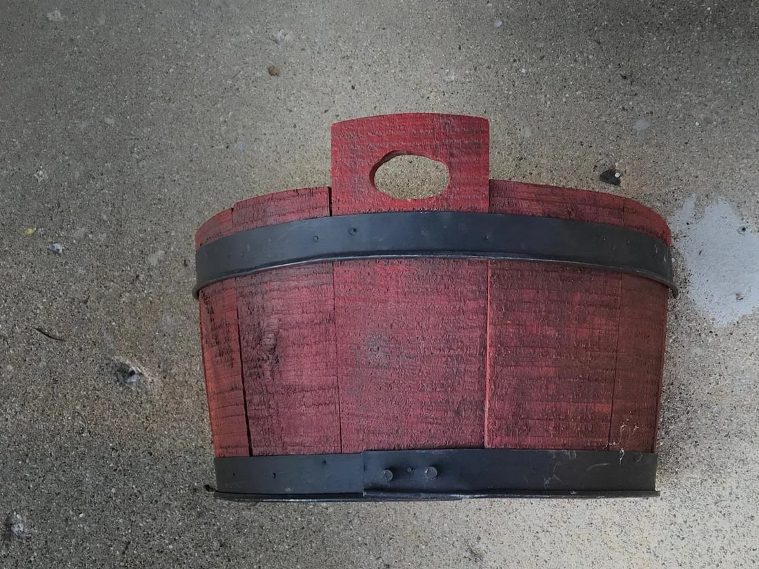 Half Barrel Wood Planters With Copper Lining - a Pair - 7