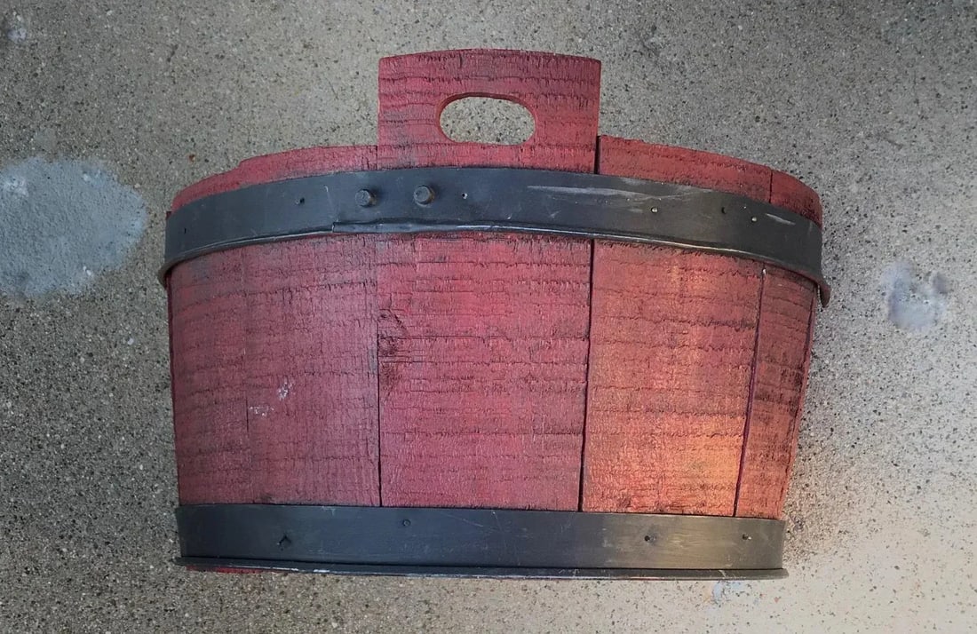 Half Barrel Wood Planters With Copper Lining - a Pair - 8