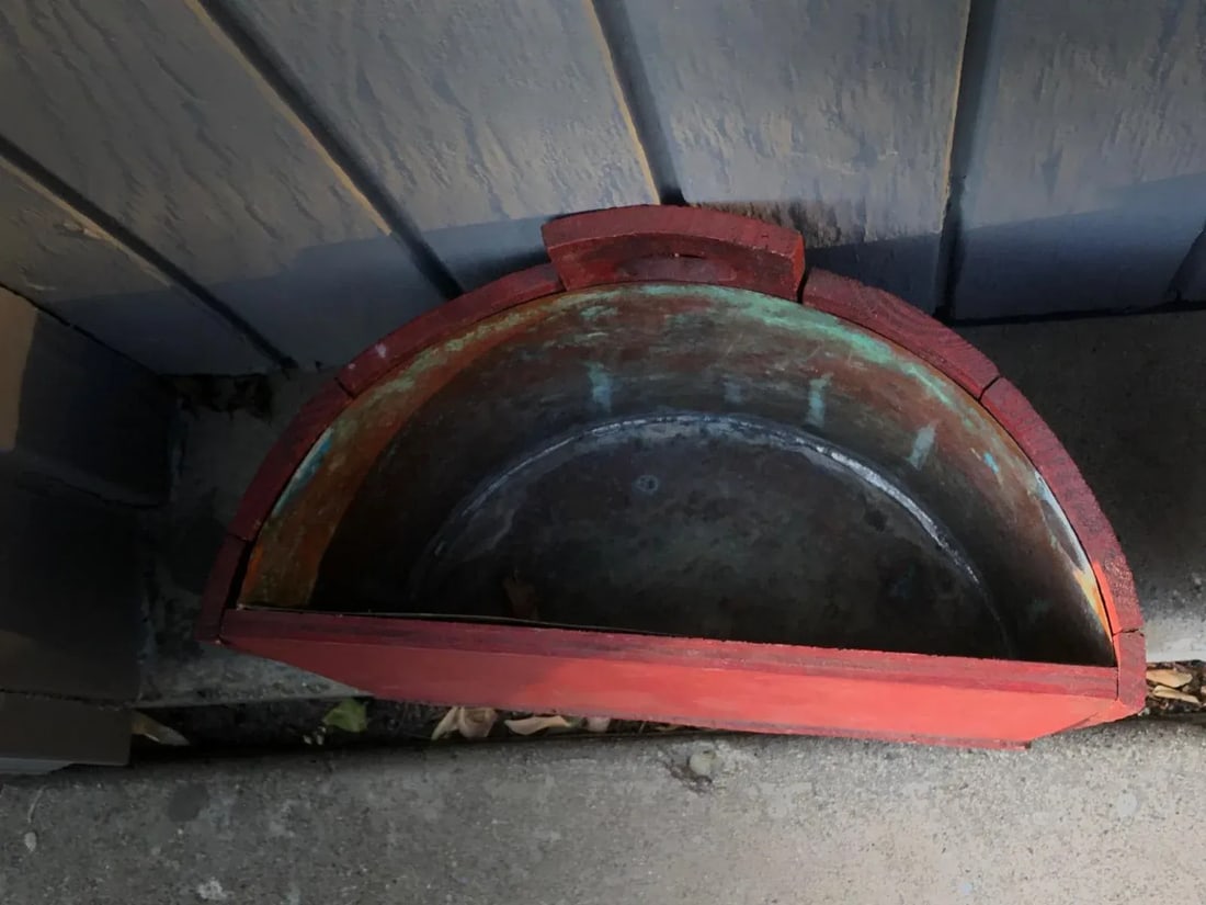 Half Barrel Wood Planters With Copper Lining - a Pair - 9