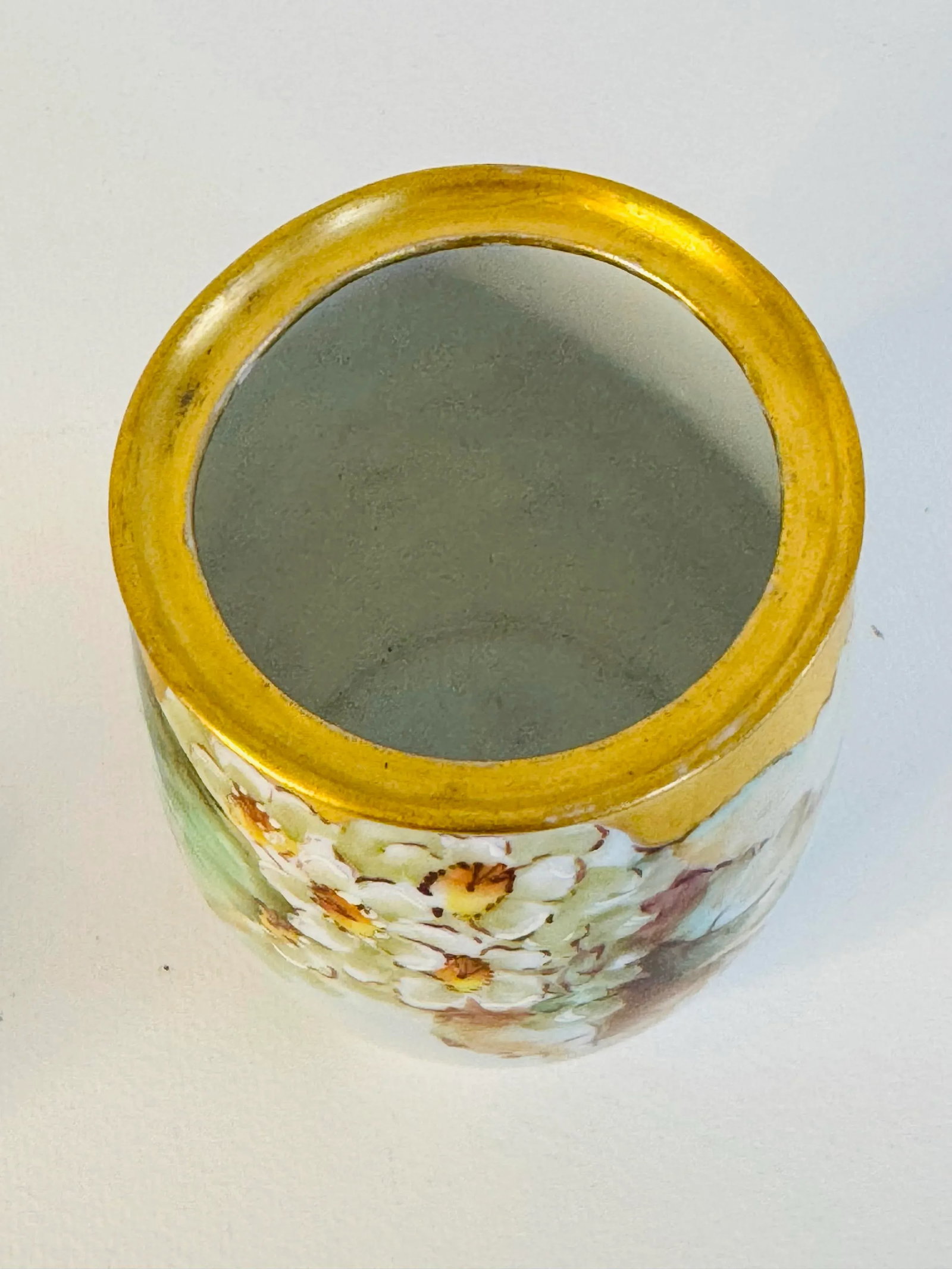 Vintage Limoges France Handpainted Condiment Jar - 7