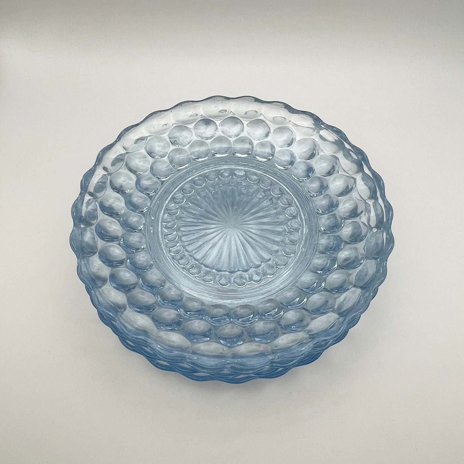 1930s Pale Blue Bubble Dessert Plates- Set of 5 - 8
