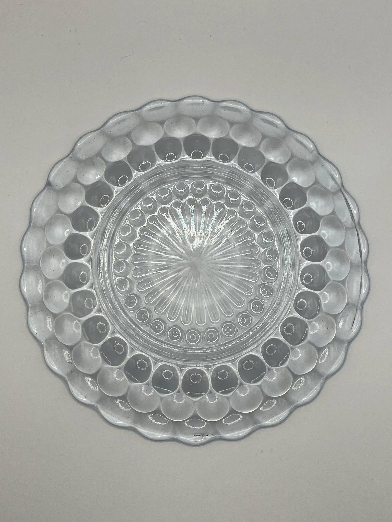 1930s Pale Blue Bubble Dessert Plates- Set of 5 - 9