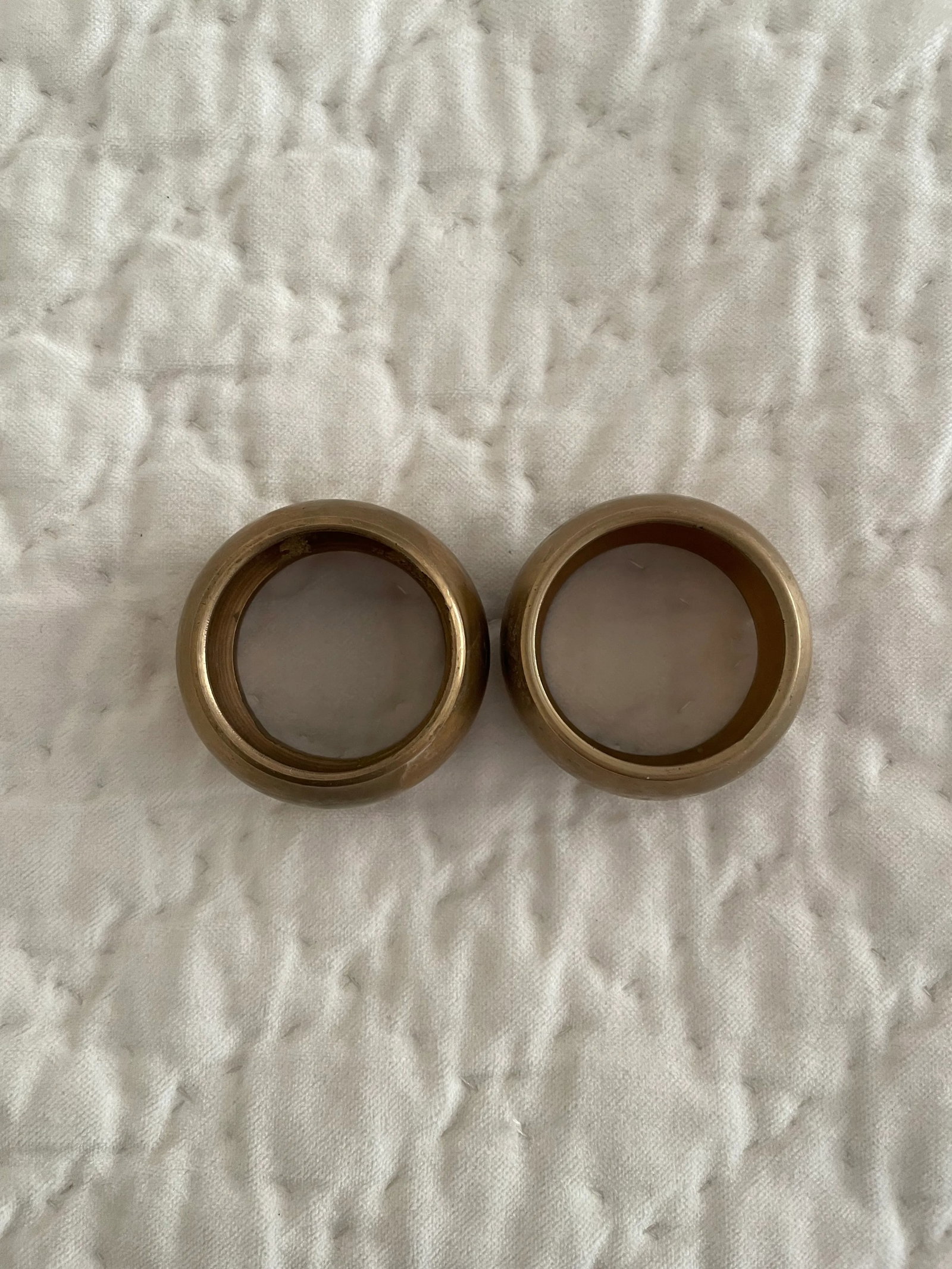 Set of 2 Vintage Brass Napkin Rings - 2