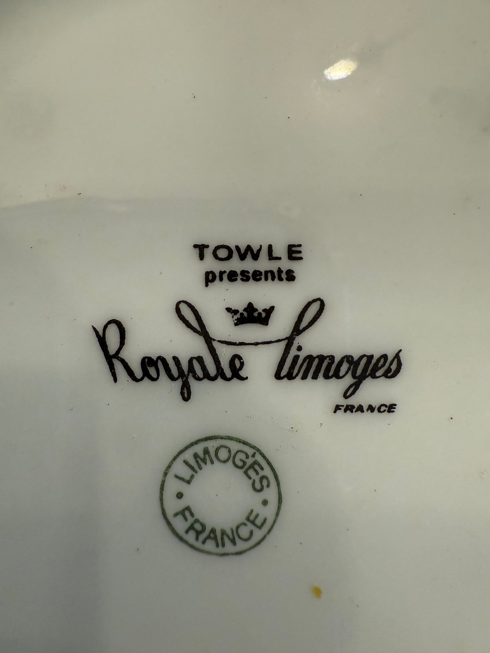 1970s Royale Limoges France "Paradis Bleu" Cachepot - 6