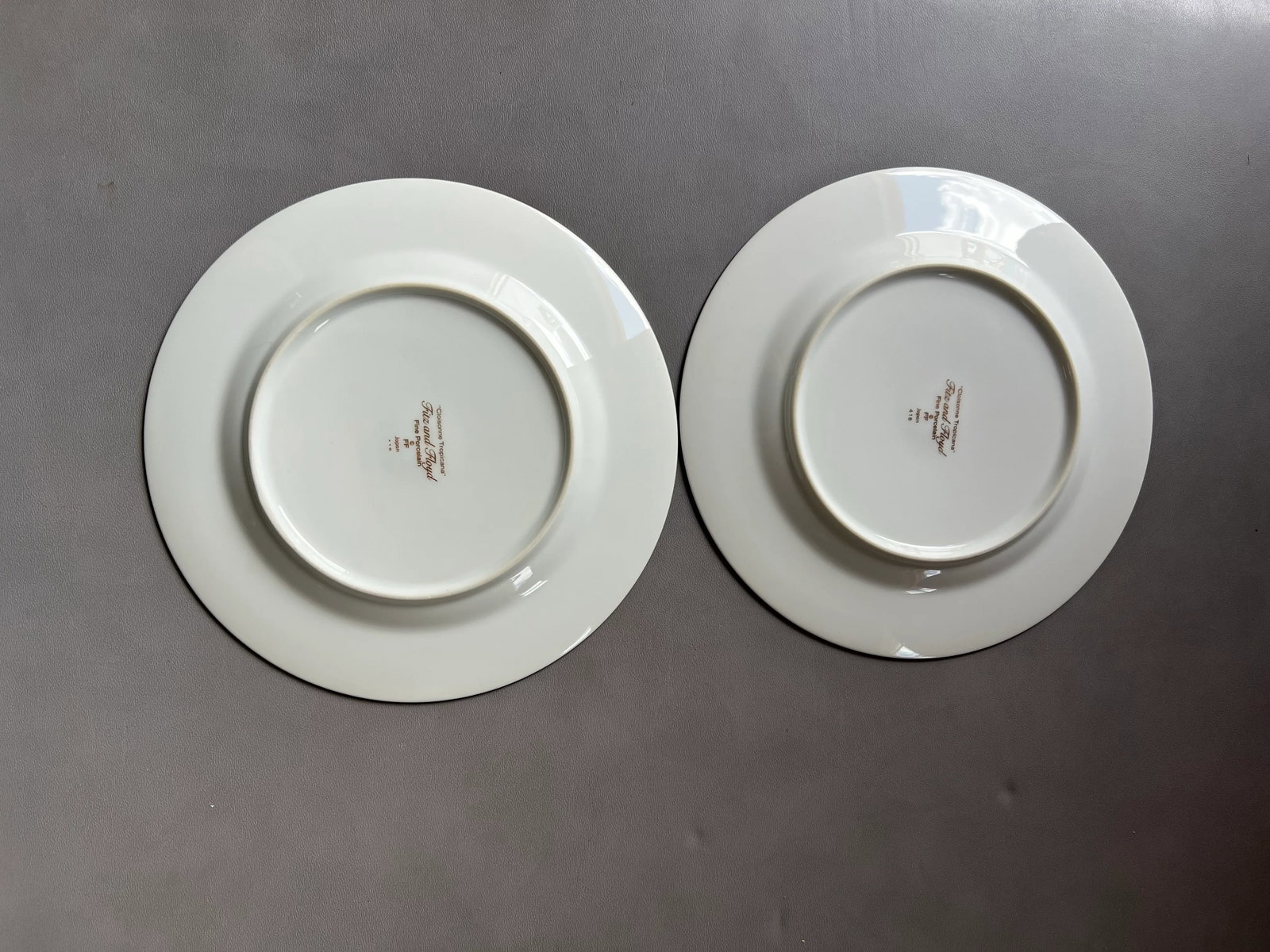 Vintage Fitz and Floyd Tropical Pattern Bread Plates- A Pair - 4