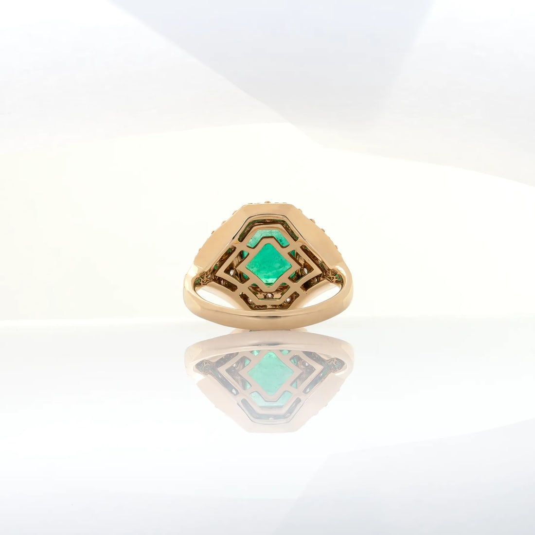 Gia Certified 2.0cts Colombian Emerald Diamond Ring in 14k Gold | Em 9X7mm, Size 6.75 - 8