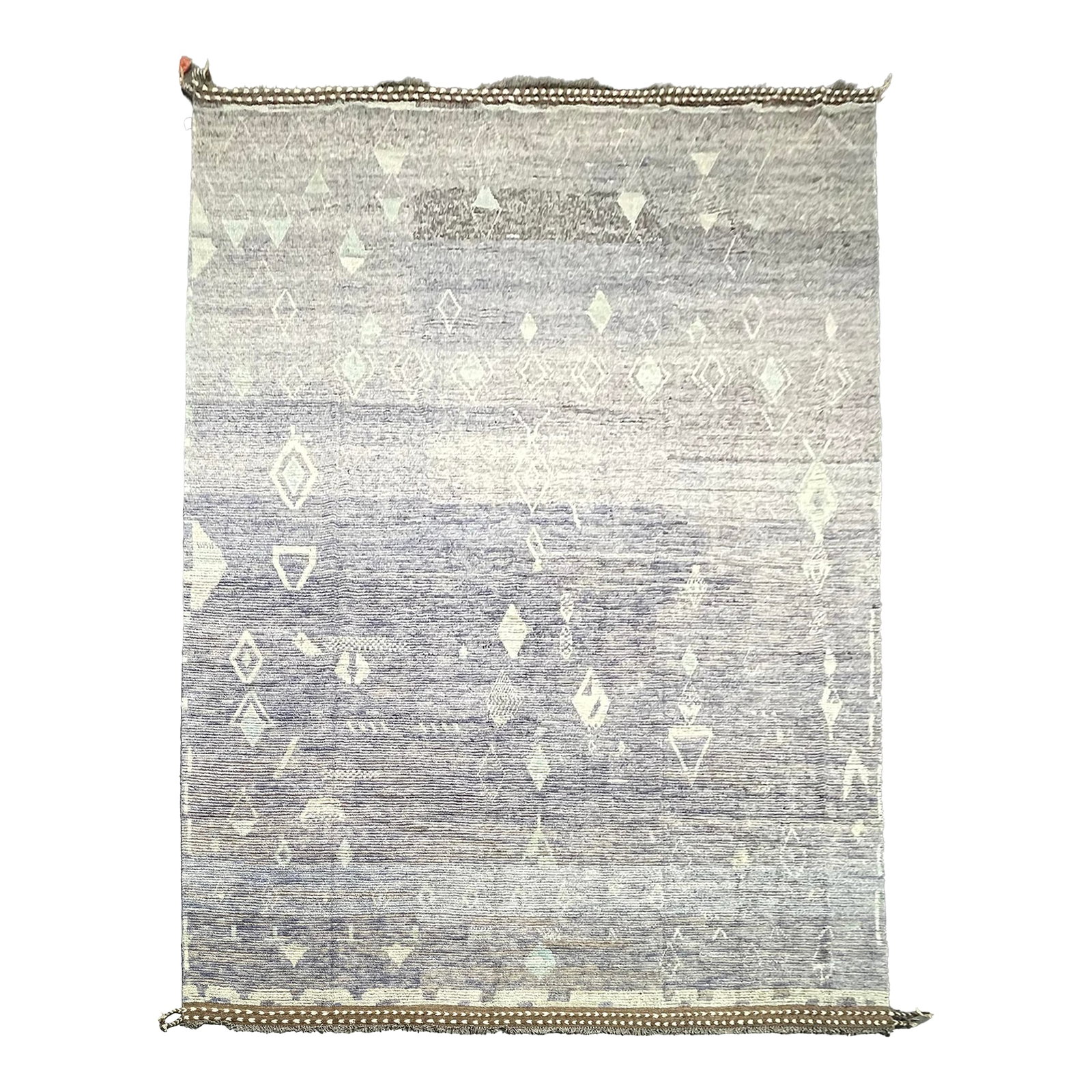 Hand Knotted Borderless Moroccan Design Rug. 11'10" X 15'10": Hand-knotted allover Moroccan design rug is made of 75% wool & 25% cotton, dyed with pigment from the vegetable. It's originally a Moroccan design but reproduced in Afghanistan. This extremely gorgeou