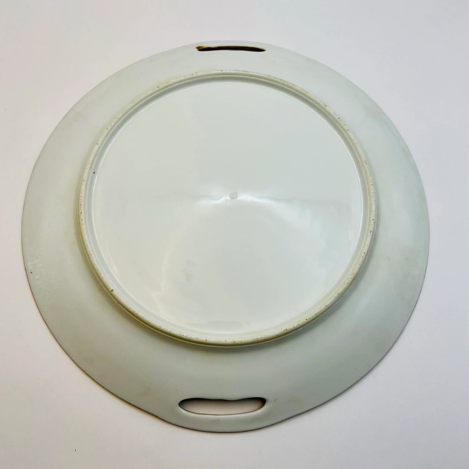 Early 20th Century Mint & Pink Pastel Rose Plate - 8