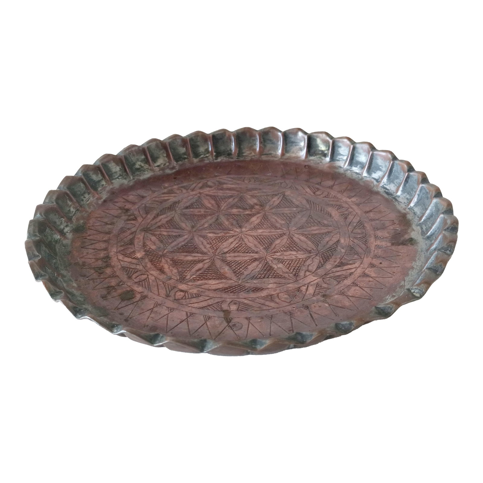 Mid-Century Handmade Copper Tray: I don't know how or exactly when this lovely copper tray was acquired; I just remember that it was always there at home when I was growing up. When I moved into my own place, it moved with me, and