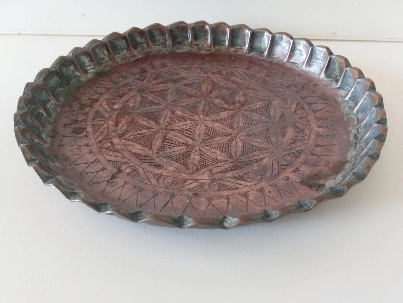 Mid-Century Handmade Copper Tray - 3