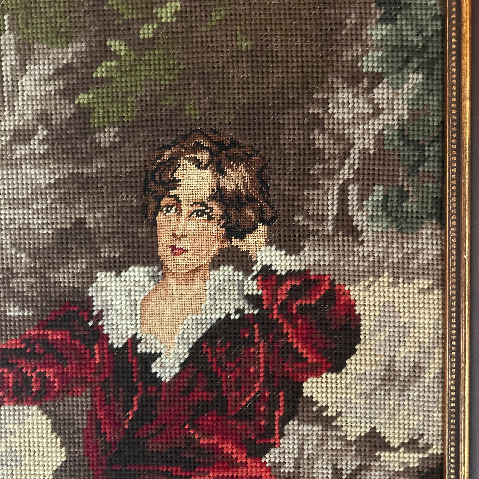 Vintage Needlepoint of Sir Thomas Lawrence Painting, the Red Boy - 2