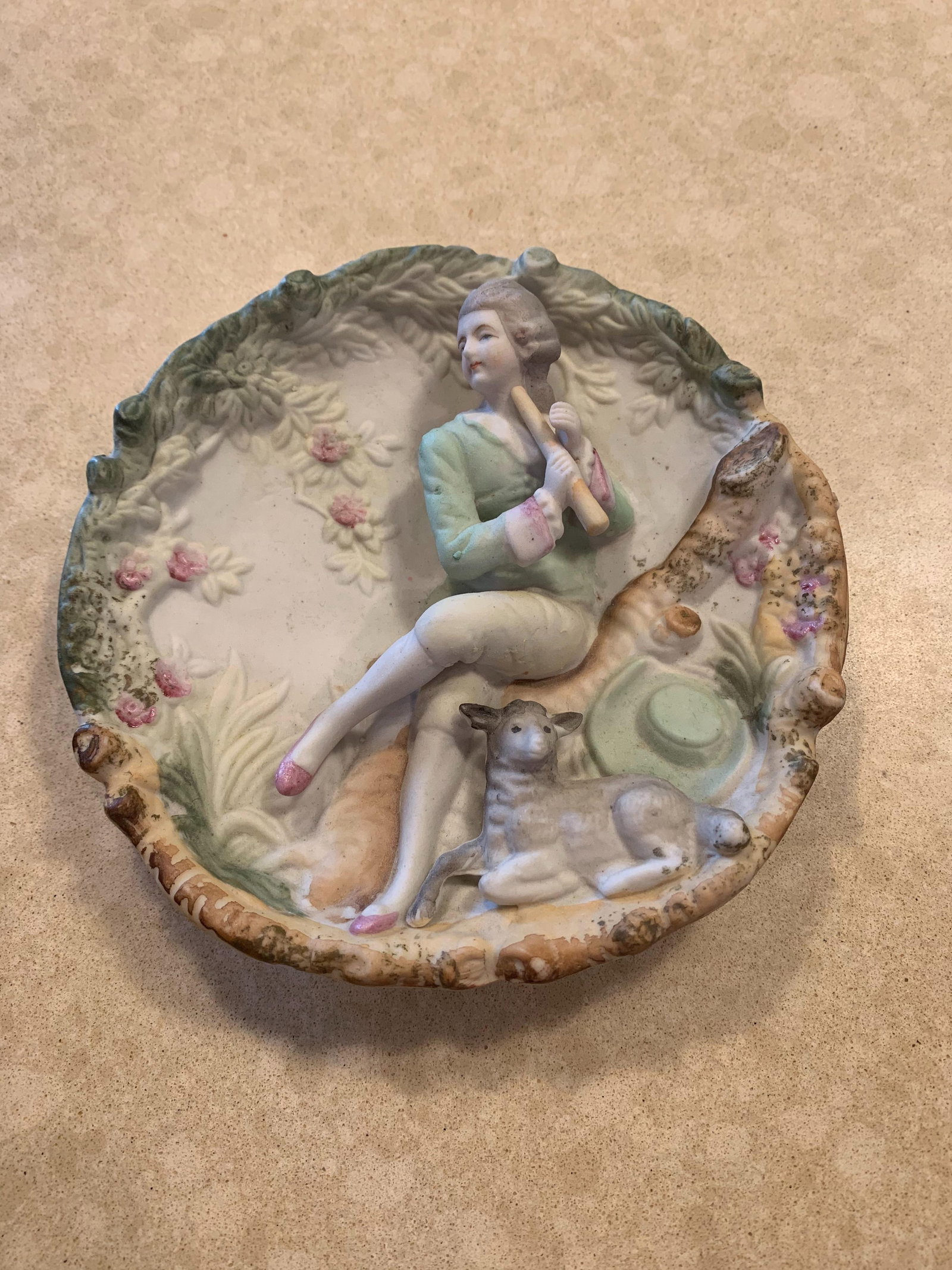 Mid 20th Century Victorian China Wall Figures - a Pair - 2