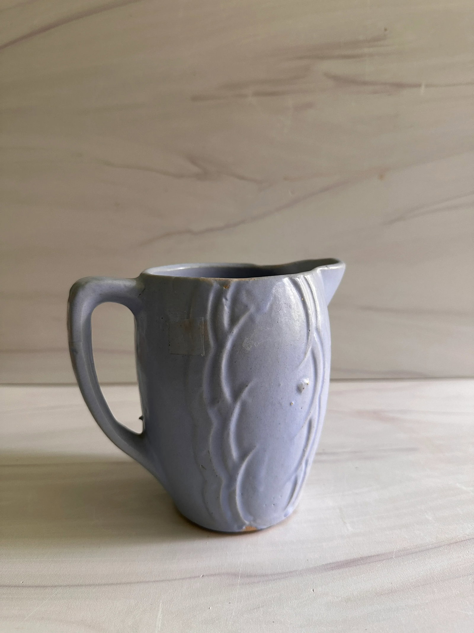 Stoneware Pottery Pitcher, Pottery Vessel, Vintage Pottery , Vintage Pottery Pitcher, Flower Pitcher - 2